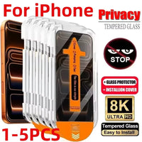 Protector de Pantalla Privado para iPhone 11–17 con Recubrimiento Oleofóbico