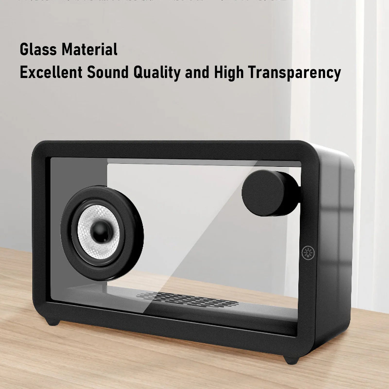 Bocina Bluetooth Transparente — Sonido Potente, Luces RGB y Diseño Inalámbrico Portátil