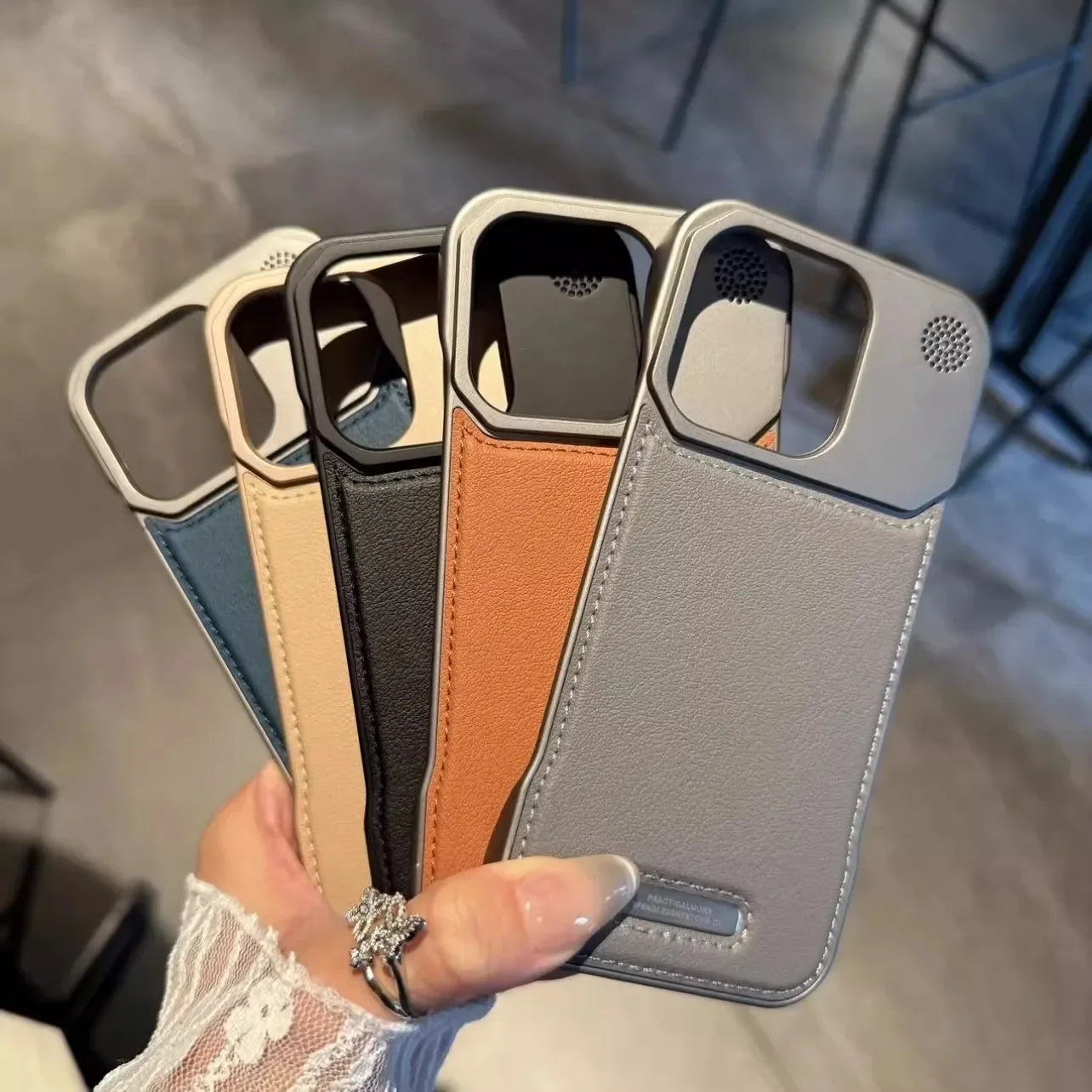 Funda de Cuero Magnética para iPhone — Antigolpes y Compatible con MagSafe (iPhone 11 al 17 Pro Max)