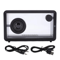 Bocina Bluetooth Transparente — Sonido Potente, Luces RGB y Diseño Inalámbrico Portátil