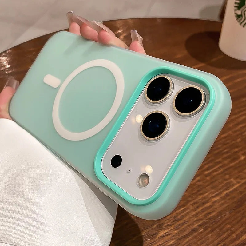 Funda magnética para teléfono — Protege contra caídas y funciona con cargadores inalámbricos.