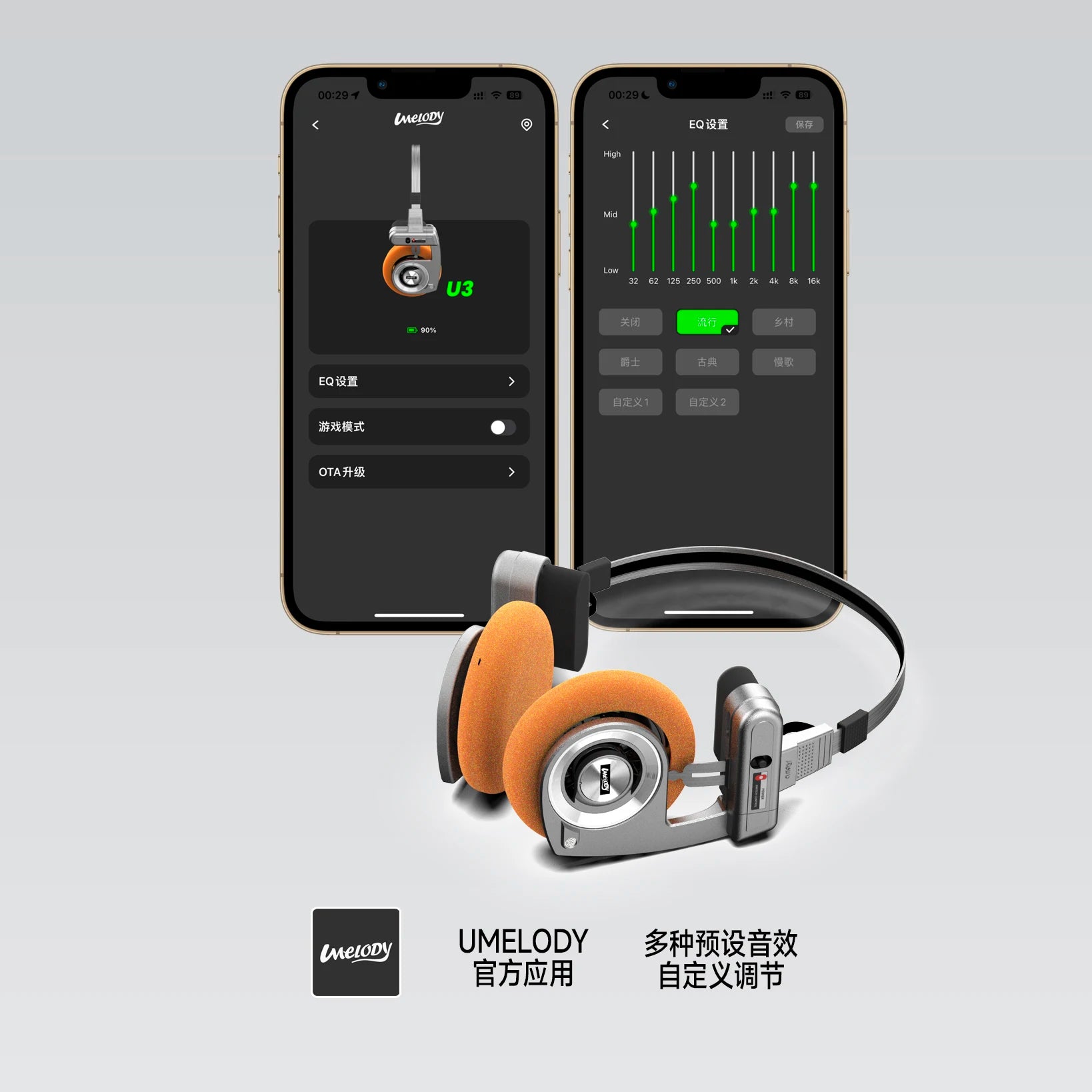 Audífonos Inalámbricos Retro On‑Ear — Diseño Plegable y Sonido Hi‑Fi Claro