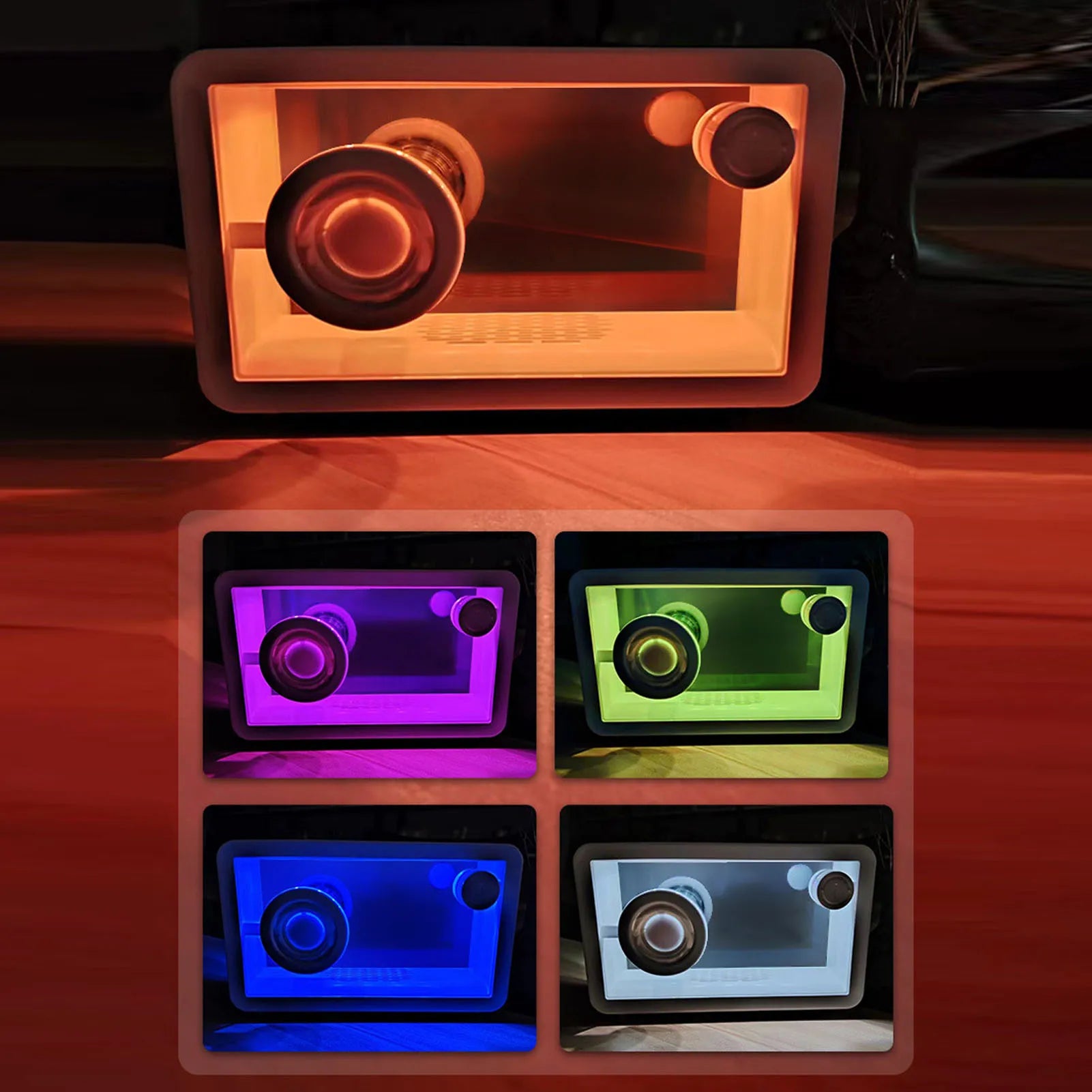 Bocina Bluetooth Transparente — Sonido Potente, Luces RGB y Diseño Inalámbrico Portátil